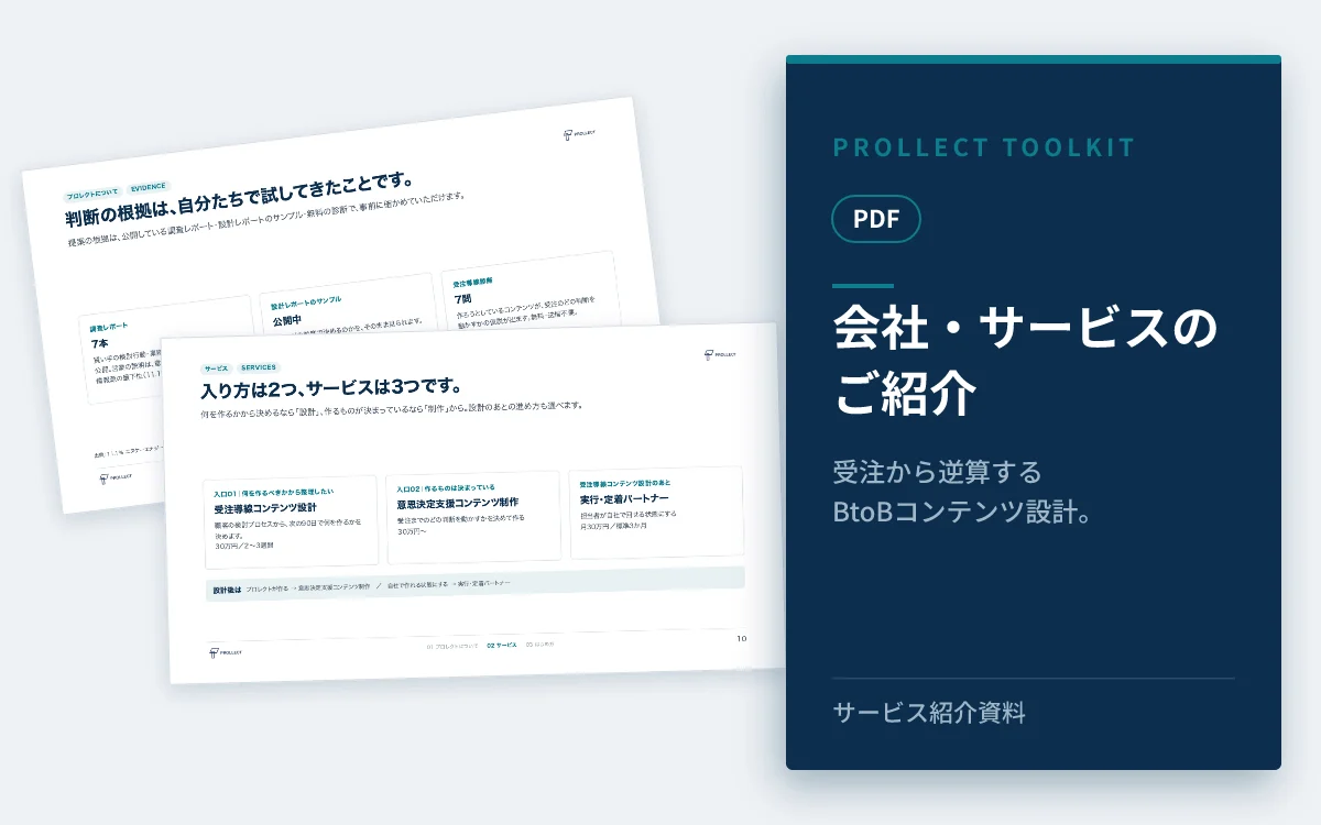 『会社・サービス紹介資料』の表紙イメージ